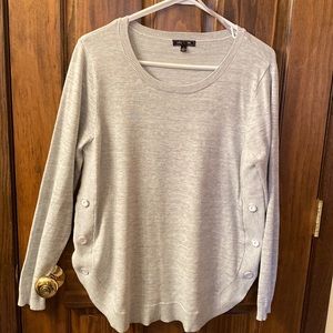 Lety & Me December Side Button Detail Pullover